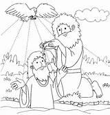 Jesus Baptism Coloring John Baptist Pages Baptized Printable Being Kids Bible Drawing Print Colouring Printables Story Baptizes Sunday Craft Jordan sketch template