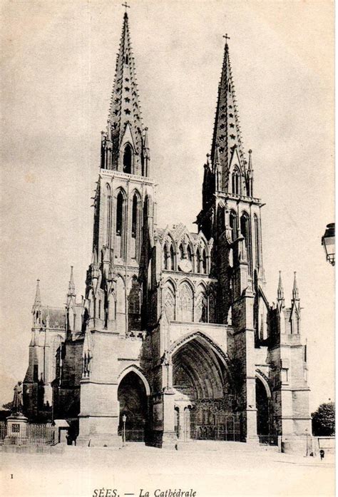 sees  sees la cathedrale carte postale ancienne  vue dhier  aujourdhui geneanet