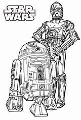 Wars Star Coloring C3po R2 Colouring D2 Book Printable Sheet Choose Board Pages sketch template