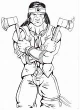 Nightwolf Mortal Kombat Dani Castro Fighter Scorpion Drawings Deviantart Draw Sketch Street sketch template