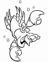 Coloring Mermaid Little Sebastian Pages Lobster Clipart Cartoon Cliparts Ariel Lobsters Printable Clip Library Popular sketch template