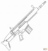Ak Coloring Drawing Pages Rifle Scar Getdrawings sketch template