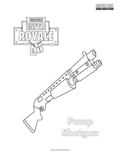 fortnite coloring pages guns