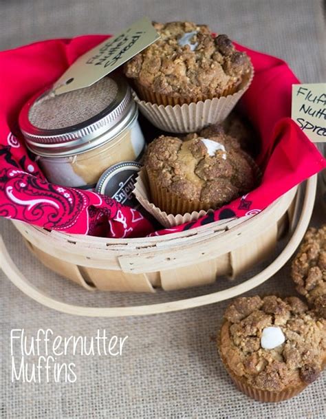 fluffernutter muffins and spread cookie dough and oven mitt