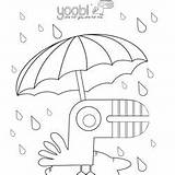Yoobi Pages Activity Sheets Showers April Coloring sketch template