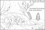 Cigale Fourmi Coloriage Fontaine Fables Coloriages Dessin Imprimer Fable Fourmis Cigogne Colorier Lafontaine sketch template