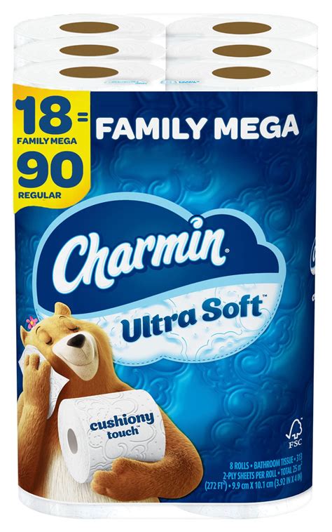 buy charmin ultra soft cushiony touch toilet paper  family mega