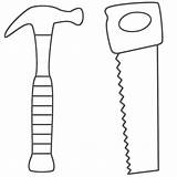 Tools Coloring Pages Tool Hammer Saw Carpenter Para Printable Template Crafts Kids Colouring Imprimir Labor Fathers Father Bigactivities Print Herramientas sketch template