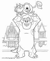 Coloring Monsters University Pages Inc Monster Printable Colouring Sully Kids Mike Sheets Disney Sulley Archie Print Catch Movie Dinokids Cartoons sketch template