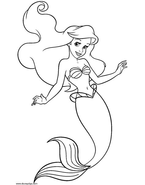 mermaid printable coloring pages  disney coloring book