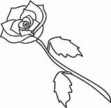 Rose Coloring Clip Red Flower Wecoloringpage sketch template