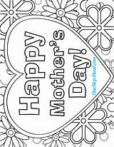 Mothers Coloring Happy Pages Kids Sheets Mother Print Printable Cards Color Crafts Colouring Sunday School Fathers Preschool Worksheets Colors Getcolorings sketch template