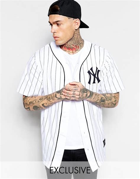 majestic majestic  york yankees longline baseball jersey exclusive  asos