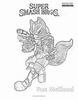 Smash Coloring Super Fox Mccloud Brothers Bros Pages Fun sketch template