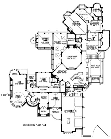 tudor style house plan  beds  baths  sqft plan   mansion floor plan luxury