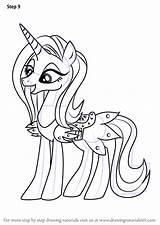 Step Draw Pony Sassy Saddles Friendship Magic Little Drawing Tutorials sketch template