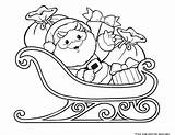 Santa Coloring Sleigh Pages Claus Christmas Printable Colouring Print Gifts Clause Color Drawing Sheets Getcolorings Part Baba Noel Cute Kids sketch template