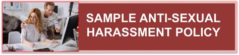 sexual harassment policy sample policies and procedures in compliance