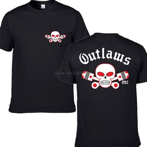 Outlaws Mc Men T Shirt Support Outlaws Cotton T Shirt Hip Hop Tees Tops