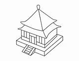 Residence Coloringcrew Japanese Coloring sketch template