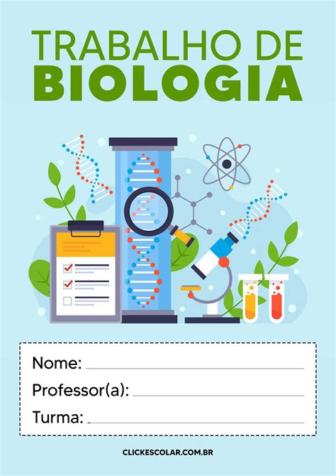 capa de trabalho de biologia click escolar