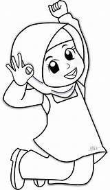Mewarnai Muslimah Colouring Ramadan Yang Hijab Mewarna Gebet Ibu Putri Terbaru Sholeh Papan Sudah Kunjungi Doraemon Nadia sketch template