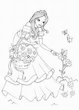 Colorir Disney Imprimir Bubakids Colher Canasta Recogiendo Rapunzel Cinderella Gcssi Colhendo sketch template