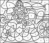 Princesse Magique Princesses Coloritbynumbers Zahlen Malen Getdrawings Numéro Classique Bezoeken Gackt sketch template
