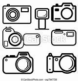 Digital Cameras Set Vector Clipart Clip Eps Drawing Logo sketch template