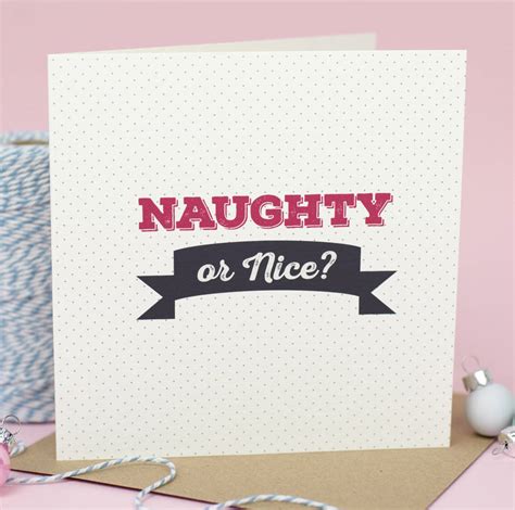 naughty or nice christmas card by bonnie blackbird