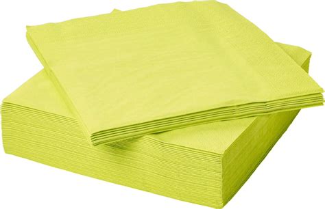 ikea fantastisk light green  ply paper napkins xcm set   amazoncouk kitchen home