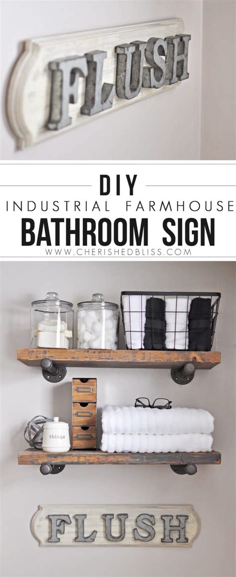 diy bathroom sign ideas  bathroom