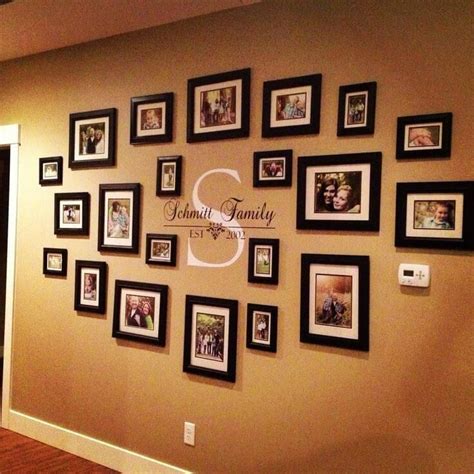 family portraits centered   monogram walls   family pictures  wall family