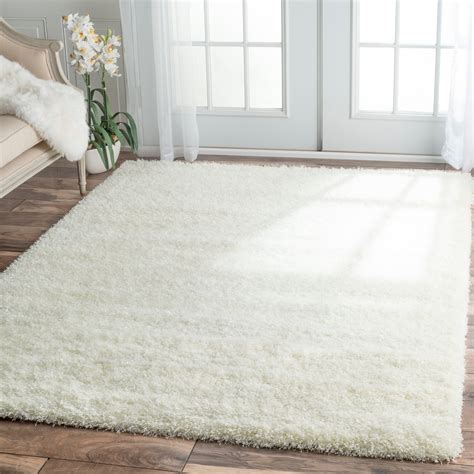 shop nuloom soft  plush solid shag white rug     shipping today overstock
