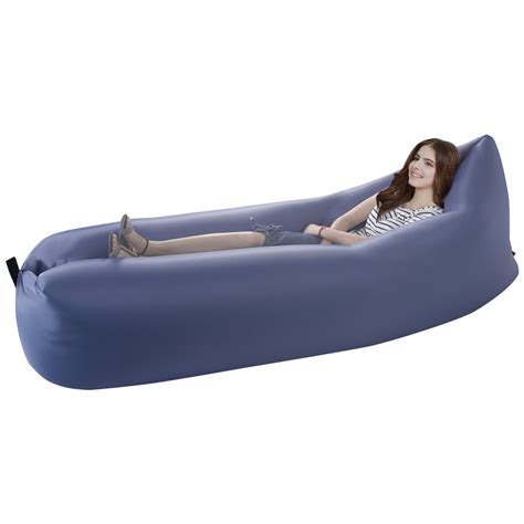 outdoor lazy inflatable couch air sleeping sofa lounger bag camping bed portable ebay