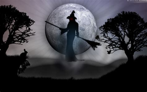 rabbit spooky moon red eyes witch holiday halloween hd wallpaper
