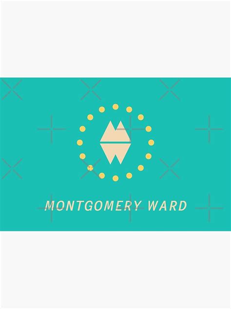 vintage  montgomery ward logo poster  sale  turboglyde