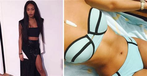 bikini pin up little mix leigh anne sizzles in scantily clad selfie