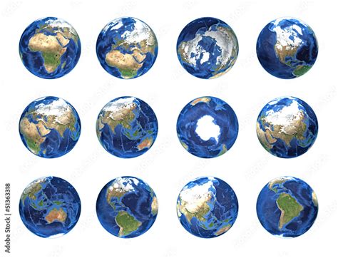 planet earth globe   angles furnished  nasa stock