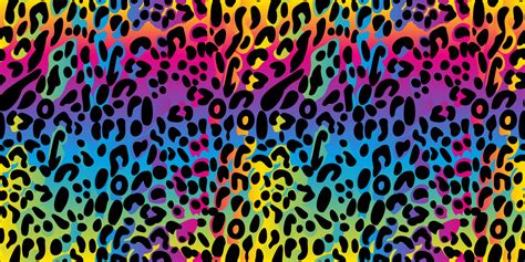 rainbow leopard seamless pattern  vector art  vecteezy