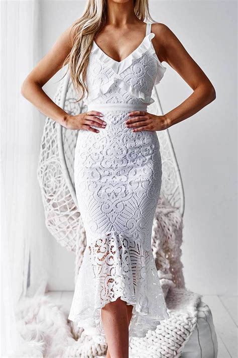 leanne lace midi dress white affordable white dresses lace white
