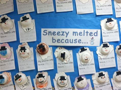 snowman melted  writing activities christmas art