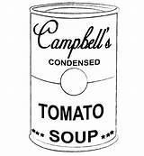Coloring Soup Drawing Campbell Soda Campbells Colorier Pages Boite Getcolorings Getdrawings Soupe Warhol Choisir Tableau Un Color sketch template