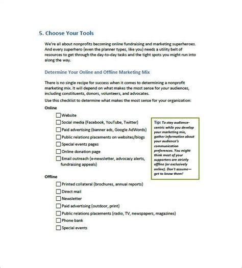 nonprofit marketing plan template unique profit marketing plan