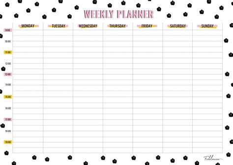 printable weekplanners freeprintables printable printables weeklyplanner planner