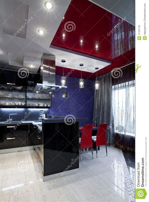 luxury kitchen interior stock photo image  table floor