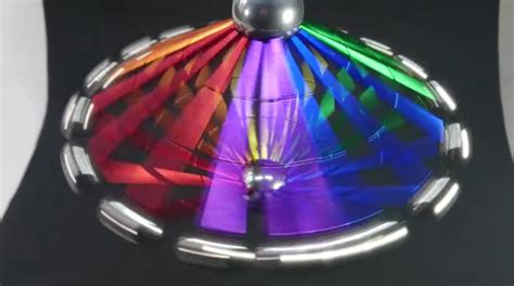 spinning rainbow magnet sculptures  magnet tricks  kid