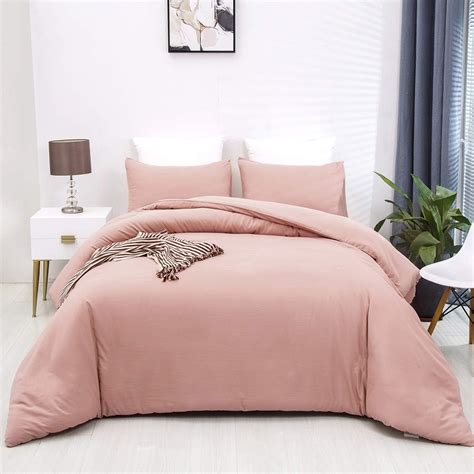 amazoncom cottonight pink comforter set queen blush pink bedding