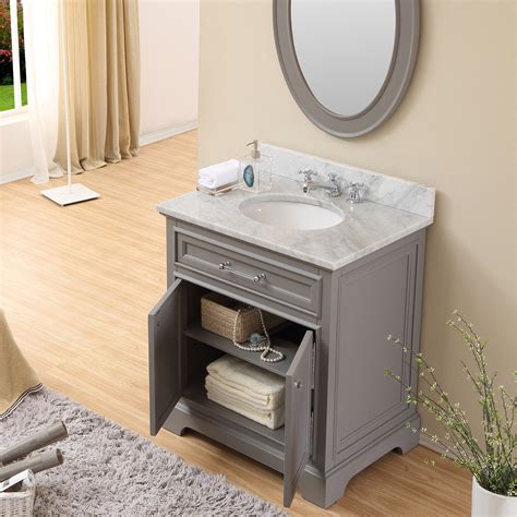 traditional bathroom vanity gray finish