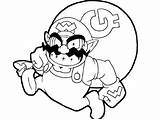 Wario Lineart Craftwhack Coloringonly Coolest sketch template